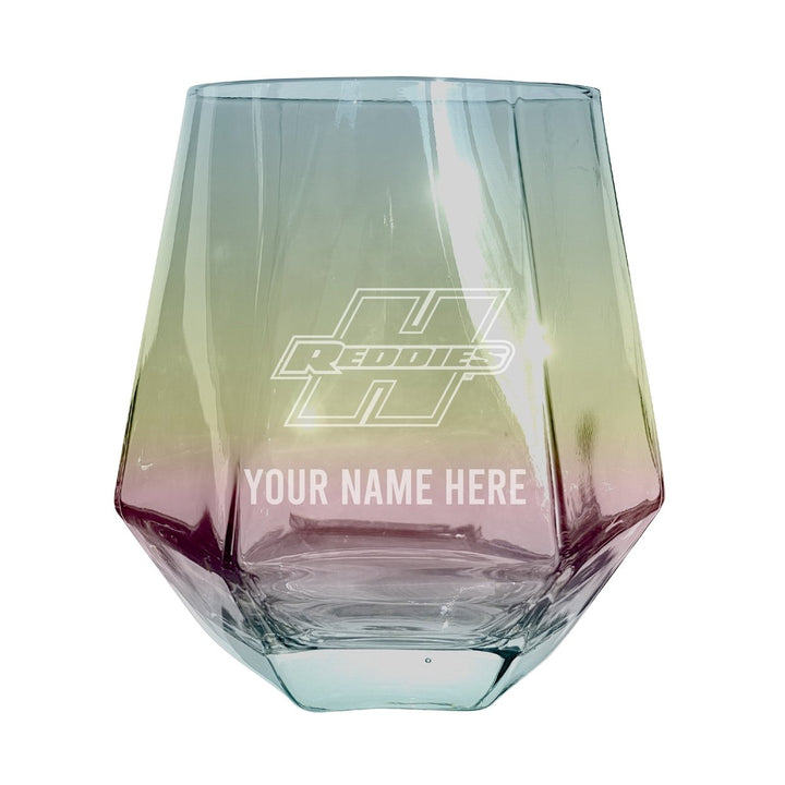 Henderson State Reddies Customizable Stemless Diamond Wine Glass Engraved 10 oz Officially Licensed Collegiate Product Image 1