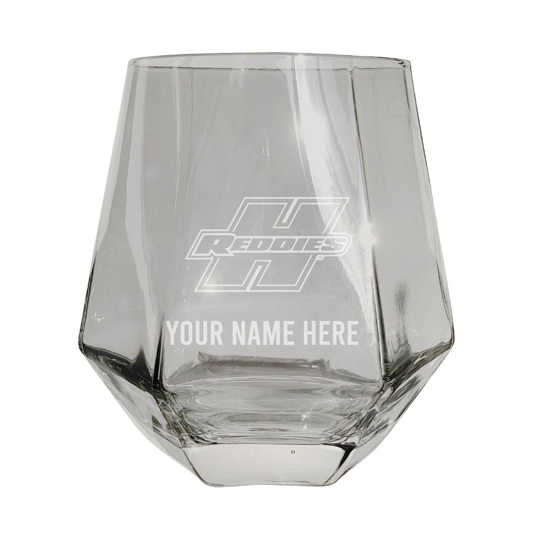 Henderson State Reddies Customizable Stemless Diamond Wine Glass Engraved 10 oz Officially Licensed Collegiate Product Image 3