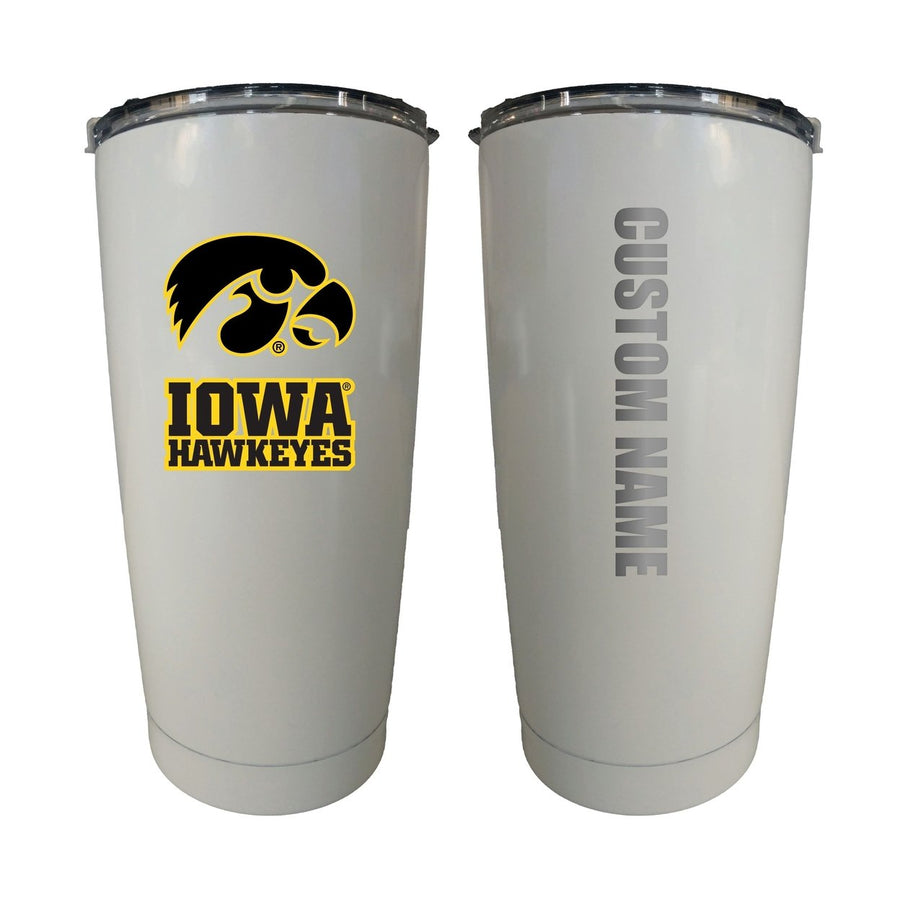 Iowa Hawkeyes Customizable 16 oz Stainless Steel Insulated Tumbler Officially Licensed Collegiate Product Image 1