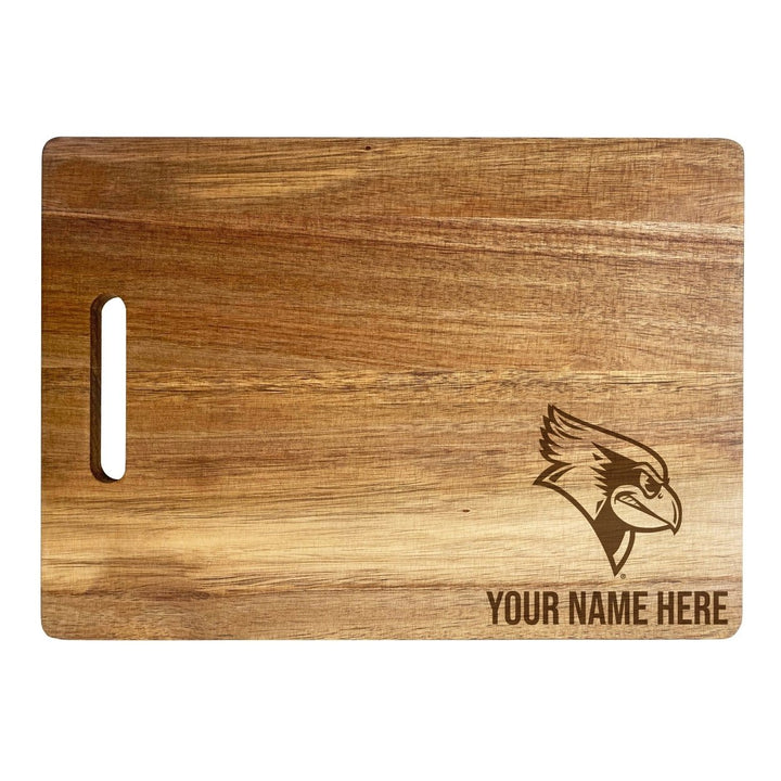 Illinois State Redbirds Customizable Engraved Wooden Cutting Board 10" x 14" Acacia Wood Officially Licensed Collegiate Image 1