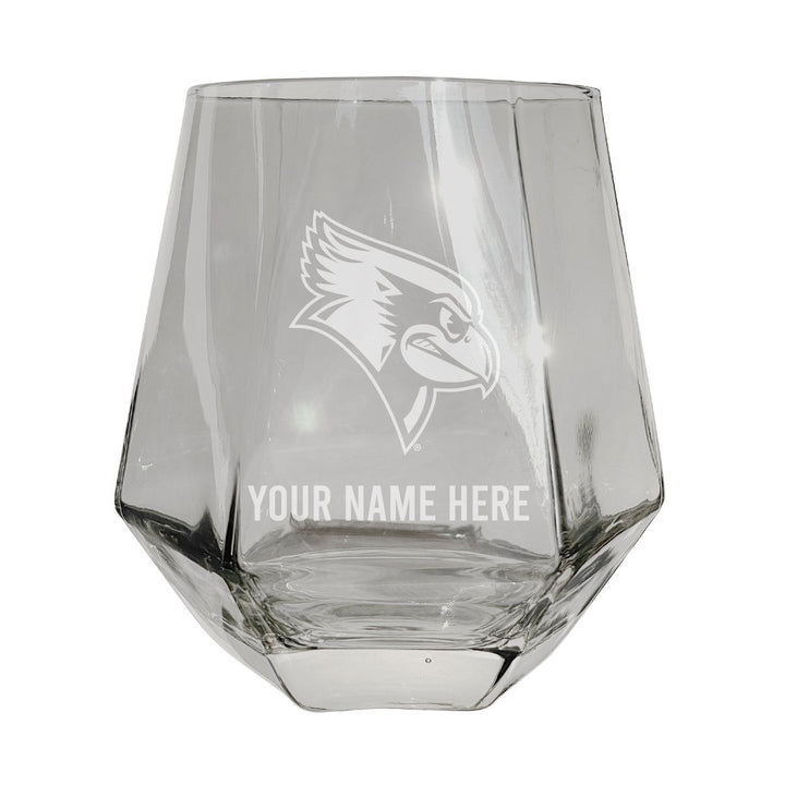 Illinois State Redbirds Customizable Stemless Diamond Wine Glass Engraved 10 oz Officially Licensed Collegiate Product Image 2