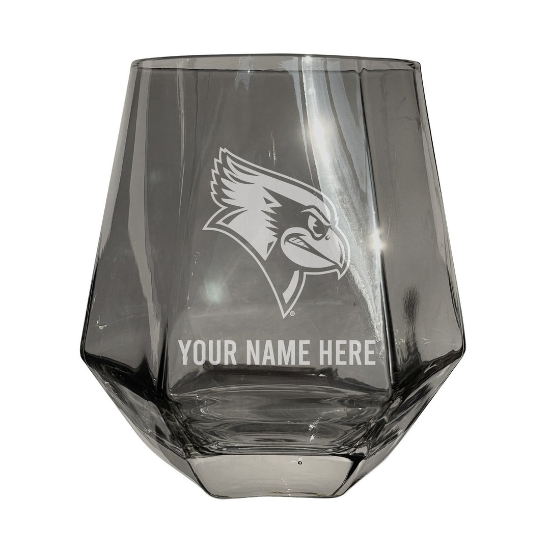 Illinois State Redbirds Customizable Stemless Diamond Wine Glass Engraved 10 oz Officially Licensed Collegiate Product Image 3