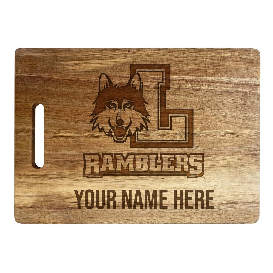 Loyola University Ramblers Customizable Engraved Wooden Cutting Board 10" x 14" Acacia Wood Officially Licensed Image 1