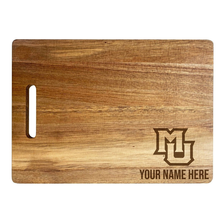 Marquette Golden Eagles Customizable Engraved Wooden Cutting Board 10" x 14" Acacia Wood Officially Licensed Collegiate Image 1