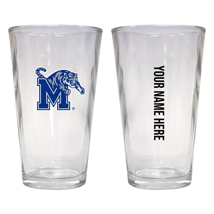 Memphis Tigers Customizable 16 oz Pint Glass Officially Licensed Collegiate Product Image 1