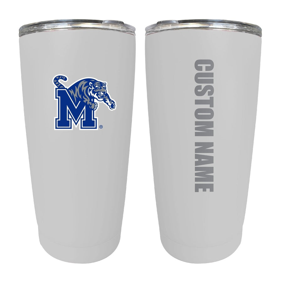 Memphis Tigers Customizable 16 oz Stainless Steel Insulated Tumbler Officially Licensed Collegiate Product Image 1