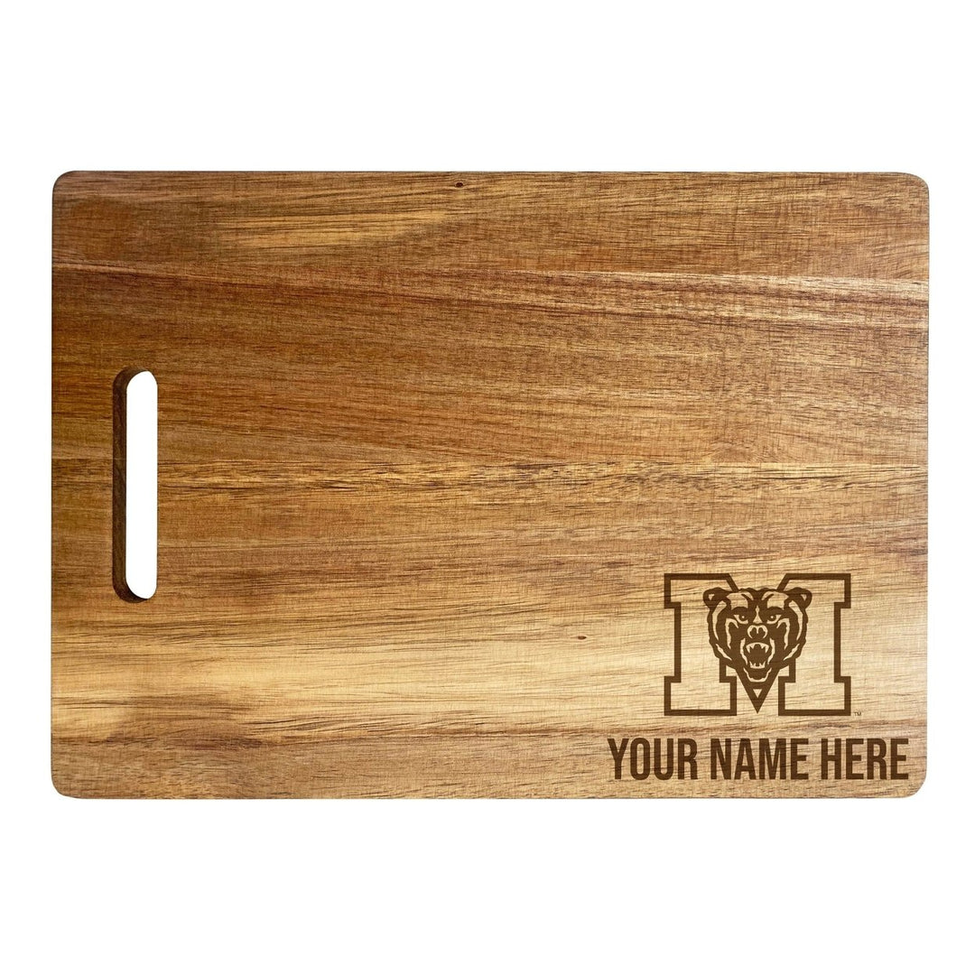 Mercer University Customizable Engraved Wooden Cutting Board 10" x 14" Acacia Wood Officially Licensed Collegiate Image 2