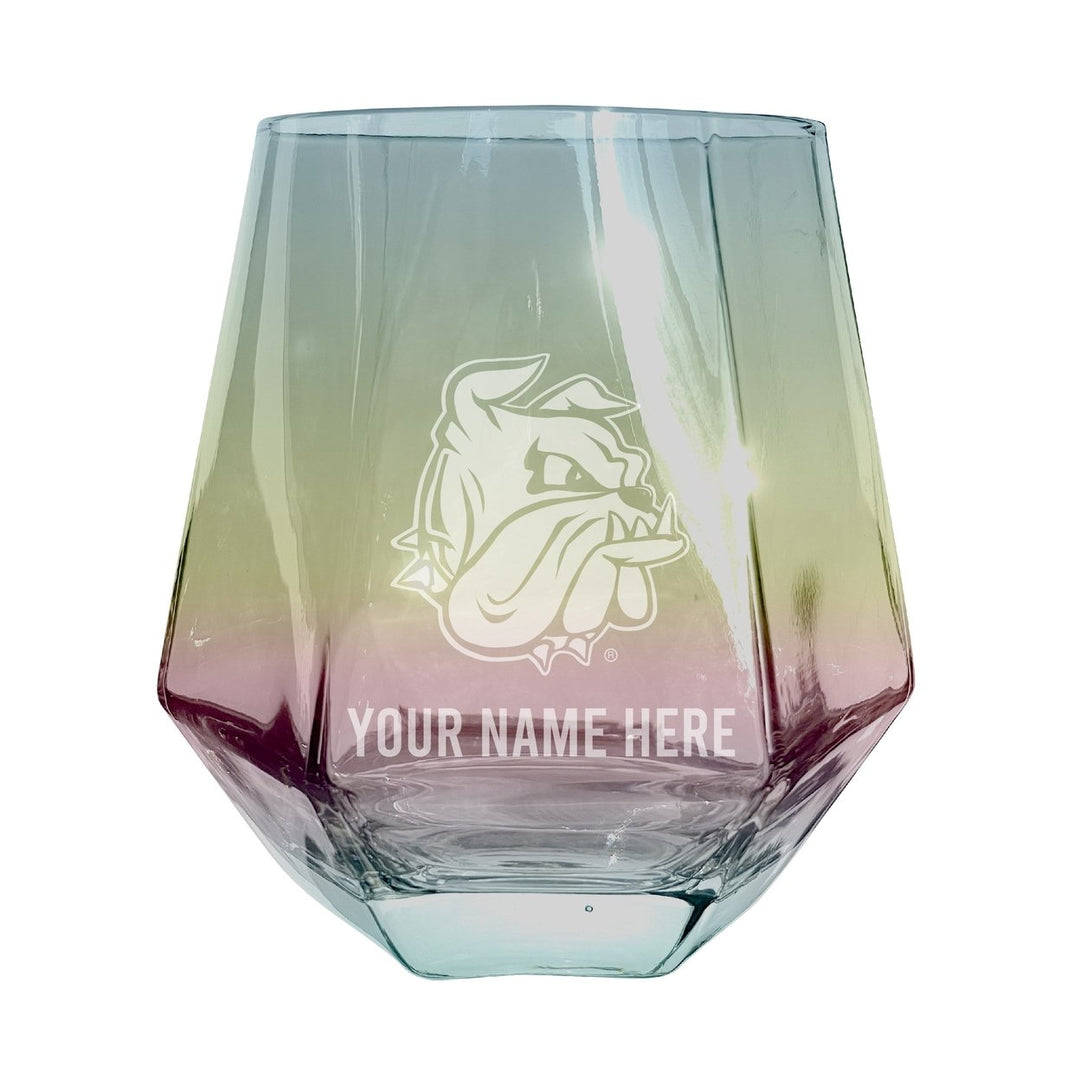 Minnesota Duluth Bulldogs Customizable Stemless Diamond Wine Glass Engraved 10 oz Officially Licensed Collegiate Product Image 1