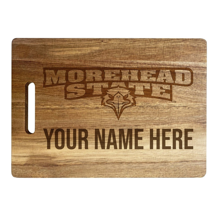 Morehead State University Customizable Engraved Wooden Cutting Board 10" x 14" Acacia Wood Officially Licensed Image 2