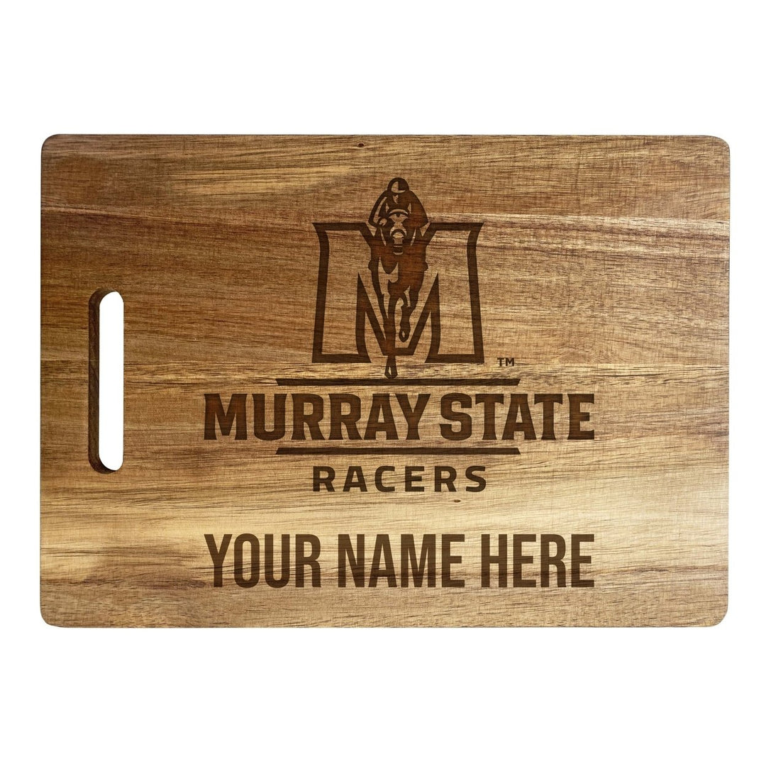 Murray State University Customizable Engraved Wooden Cutting Board 10" x 14" Acacia Wood Officially Licensed Collegiate Image 1