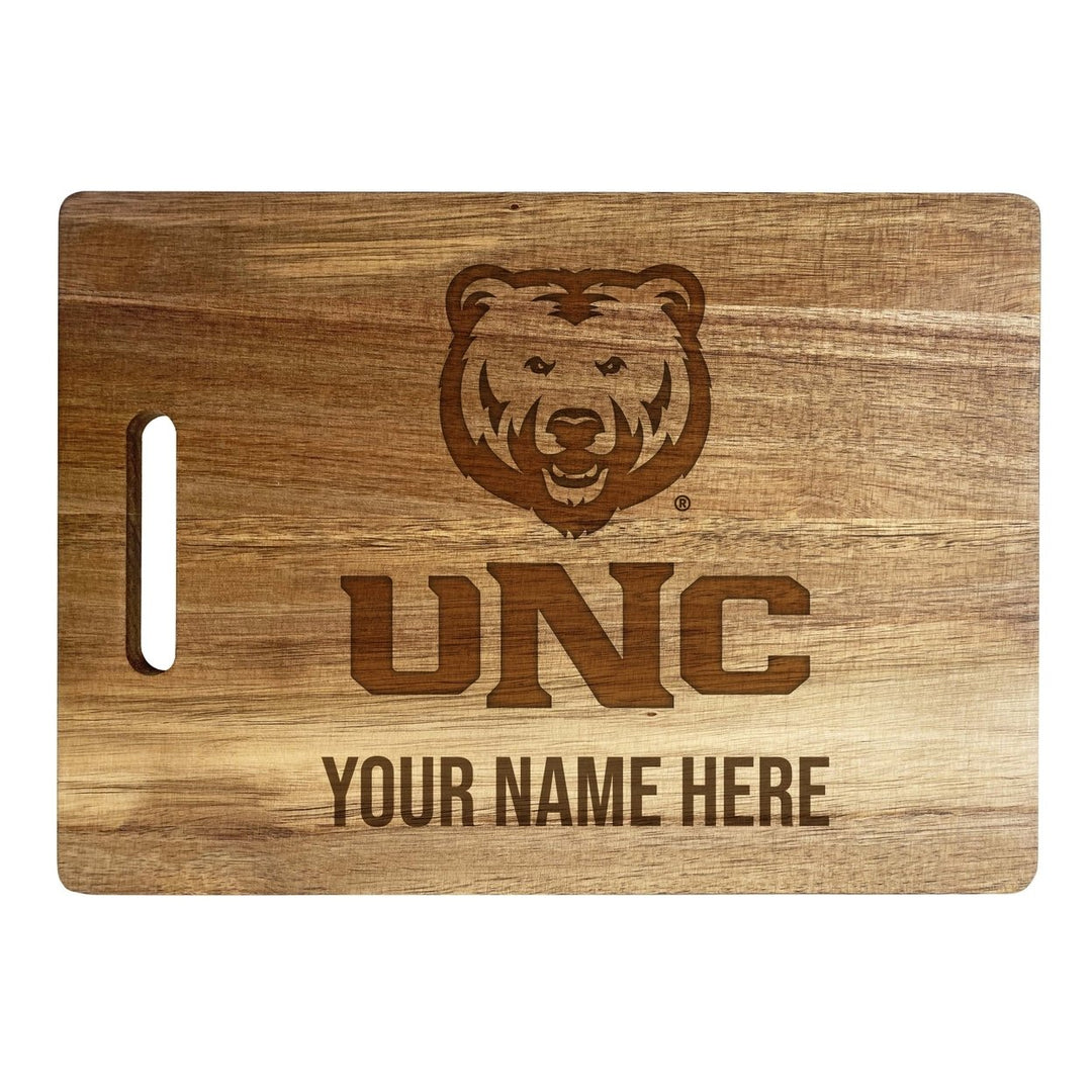 Northern Colorado Bears Customizable Engraved Wooden Cutting Board 10" x 14" Acacia Wood Officially Licensed Collegiate Image 1