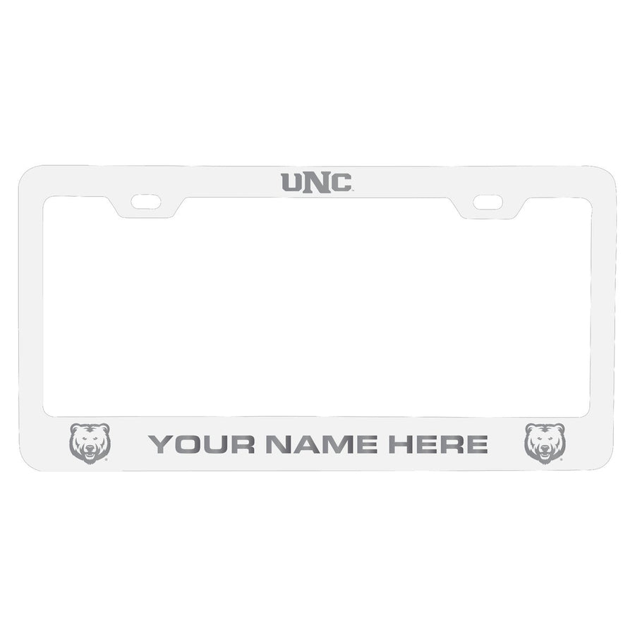 Northern Colorado Bears Customizable Engraved Metal License Plate Frame Officially Licensed Collegiate Product Image 1