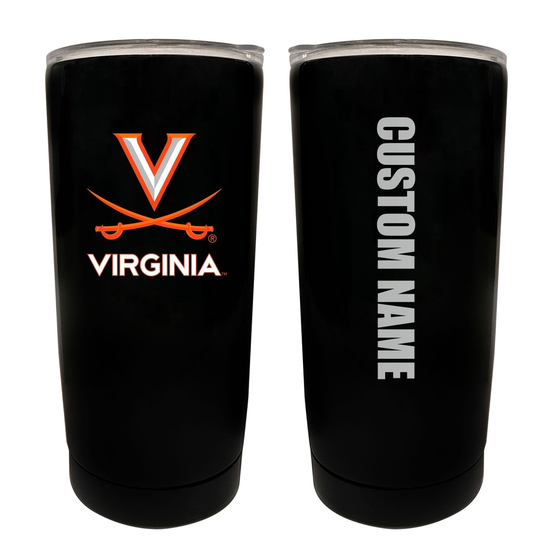 Virginia Cavaliers Customizable 16 oz Stainless Steel Insulated Tumbler Officially Licensed Collegiate Product Image 1