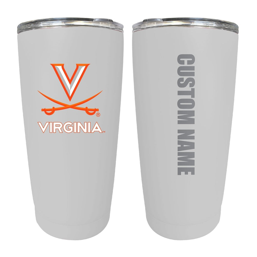 Virginia Cavaliers Customizable 16 oz Stainless Steel Insulated Tumbler Officially Licensed Collegiate Product Image 2