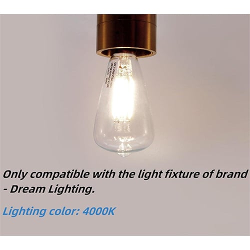 Dream Lighting 12V LED Edison Bulb 3W Pure White 4000K Pack of 2 Dimmable Image 2