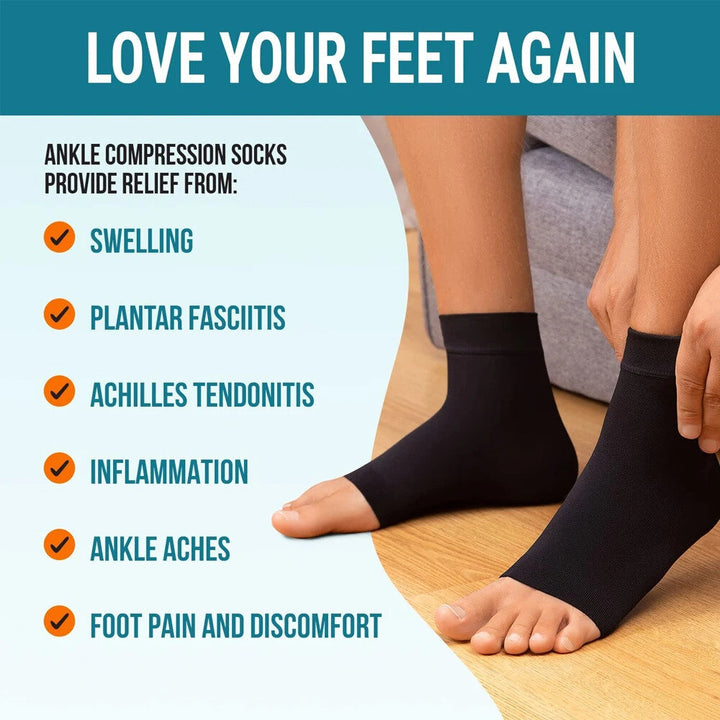 Neuropathy Compression Socks for Men Women Ankle Brace Plantar Fasciitis Relief Image 1