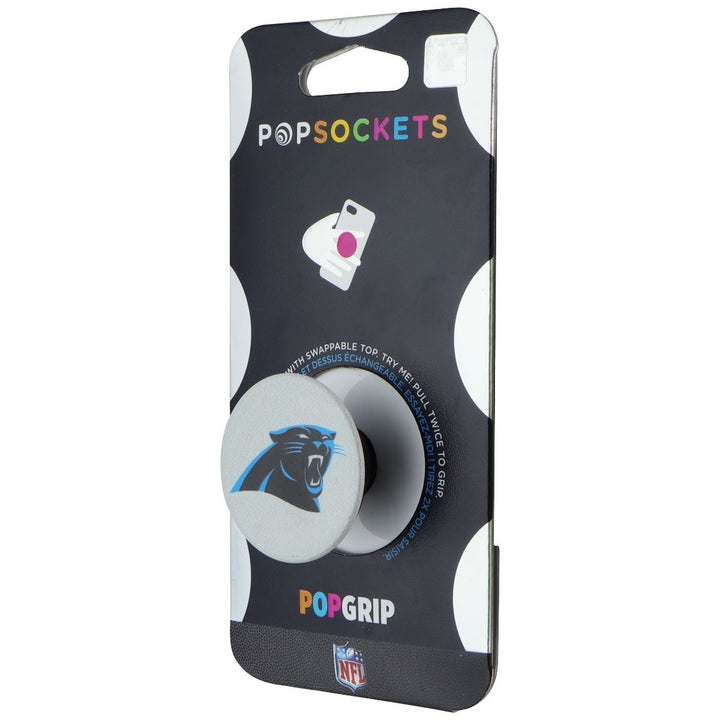 PopSockets PopGrip Expanding Stand and Grip w/Swappable Top - NFL Panthers Logo Image 1