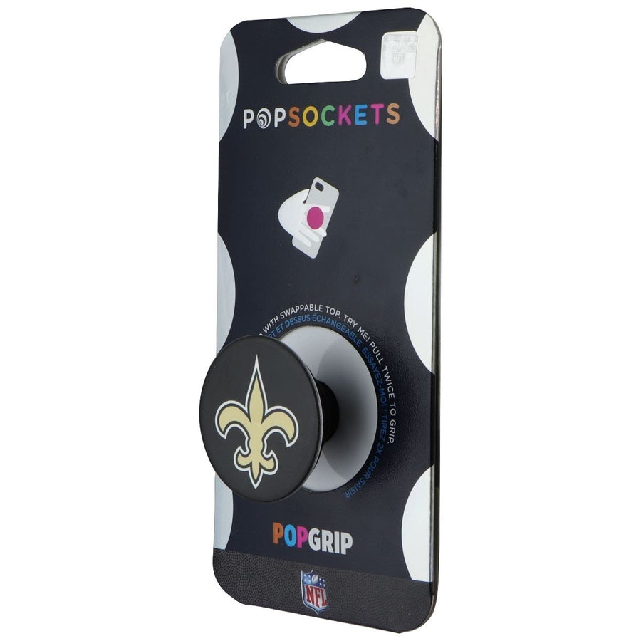 PopSockets PopGrip Expanding Stand and Grip w/Swappable Top - NFL Saints Logo Image 1