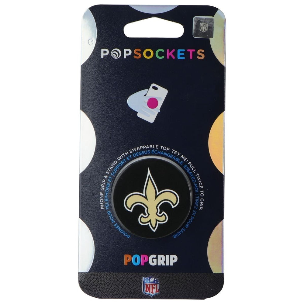 PopSockets PopGrip Expanding Stand and Grip w/Swappable Top - NFL Saints Logo Image 2