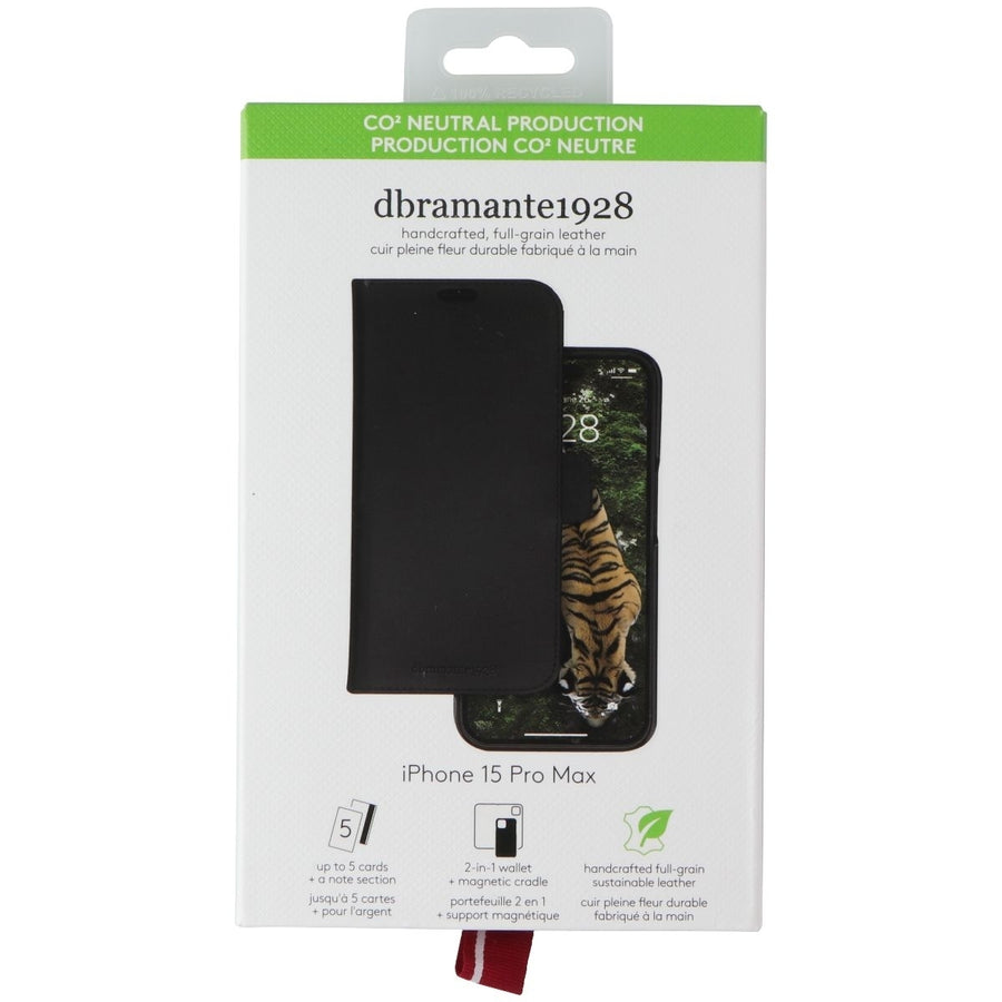 Dbramante1928 Leather Wallet for Apple iPhone 15 Pro Max - Black Image 1