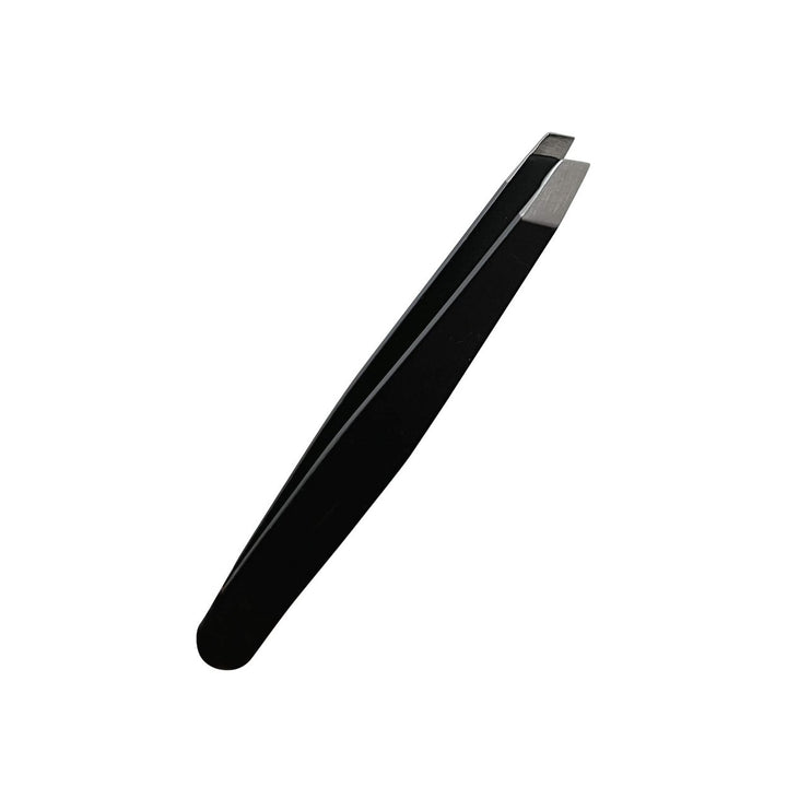 Precision Tweezers Stainless Steel Slanted Brow Shaping Compact Pluck Off Tool Image 4