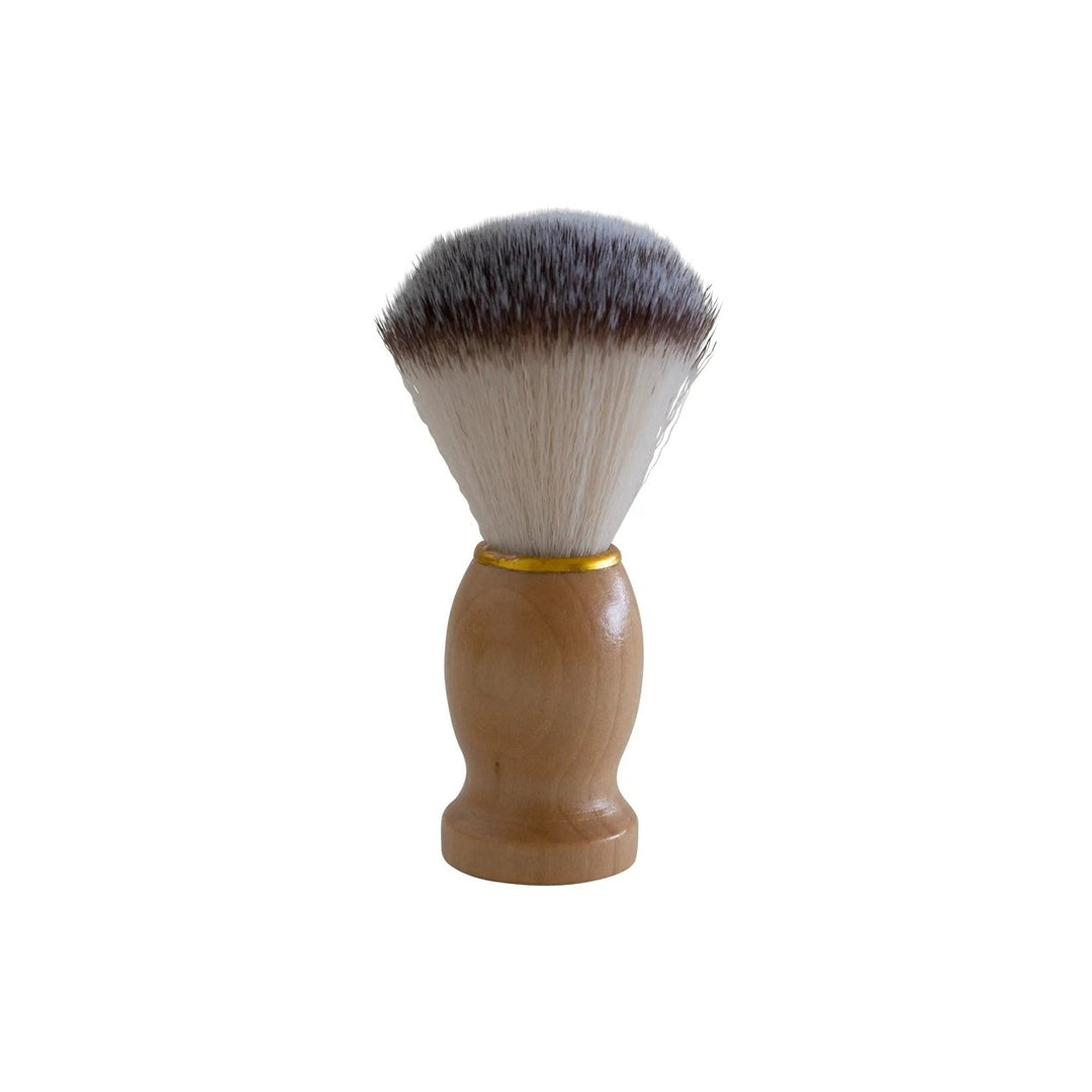 Wooden Shaving Brush with Nylon Bristles Hourglass Shape for Smooth Shave Image 1