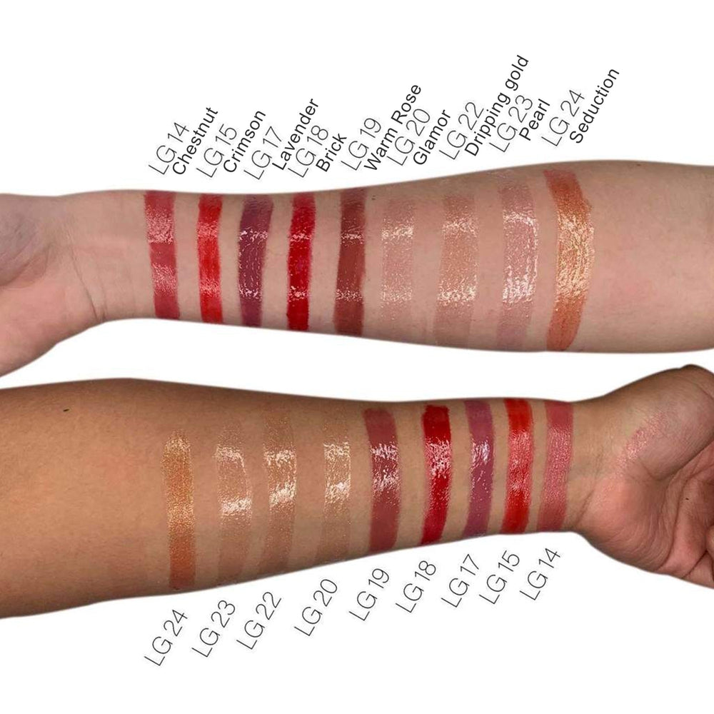 Vegan Lip Gloss Chestnut - 5 mL Long-Lasting Shine with Shimmer Natural Finish Image 2