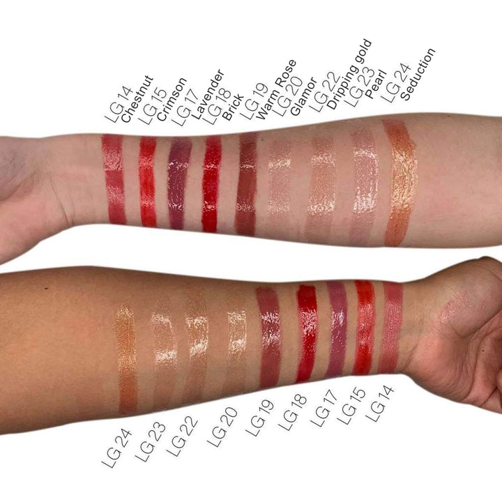 Vegan Lip Gloss Chestnut - 5 mL Long-Lasting Shine with Shimmer Natural Finish Image 2