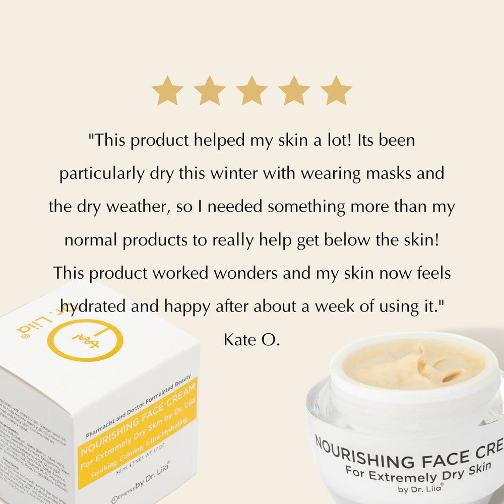 Nourishing Face Cream for Dry Skin Vegan Hypoallergenic Hydrating Moisturizer 50ml Image 2