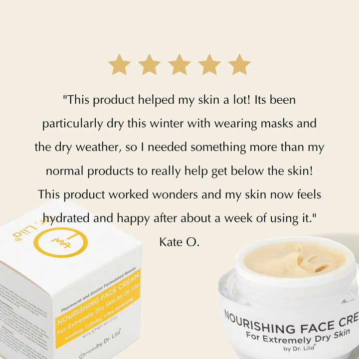 Nourishing Face Cream for Dry Skin Vegan Hypoallergenic Hydrating Moisturizer 50ml Image 2