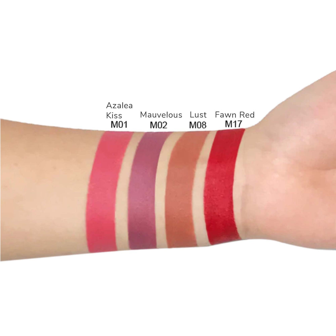 Matte Lipstick Uptown Red Vegan Long-Lasting 3.8g Luxury Makeup Image 4