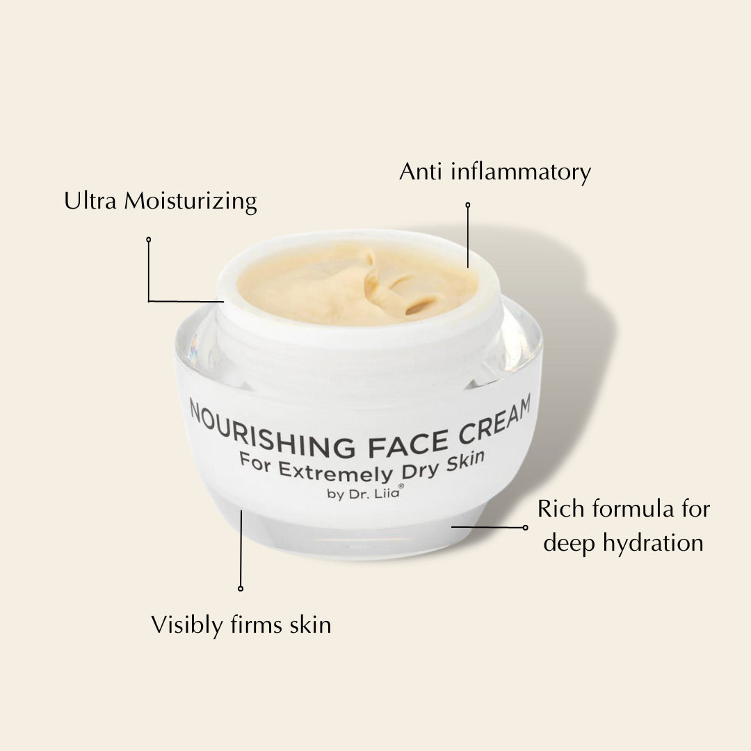 Nourishing Face Cream for Dry Skin Vegan Hypoallergenic Hydrating Moisturizer 50ml Image 4