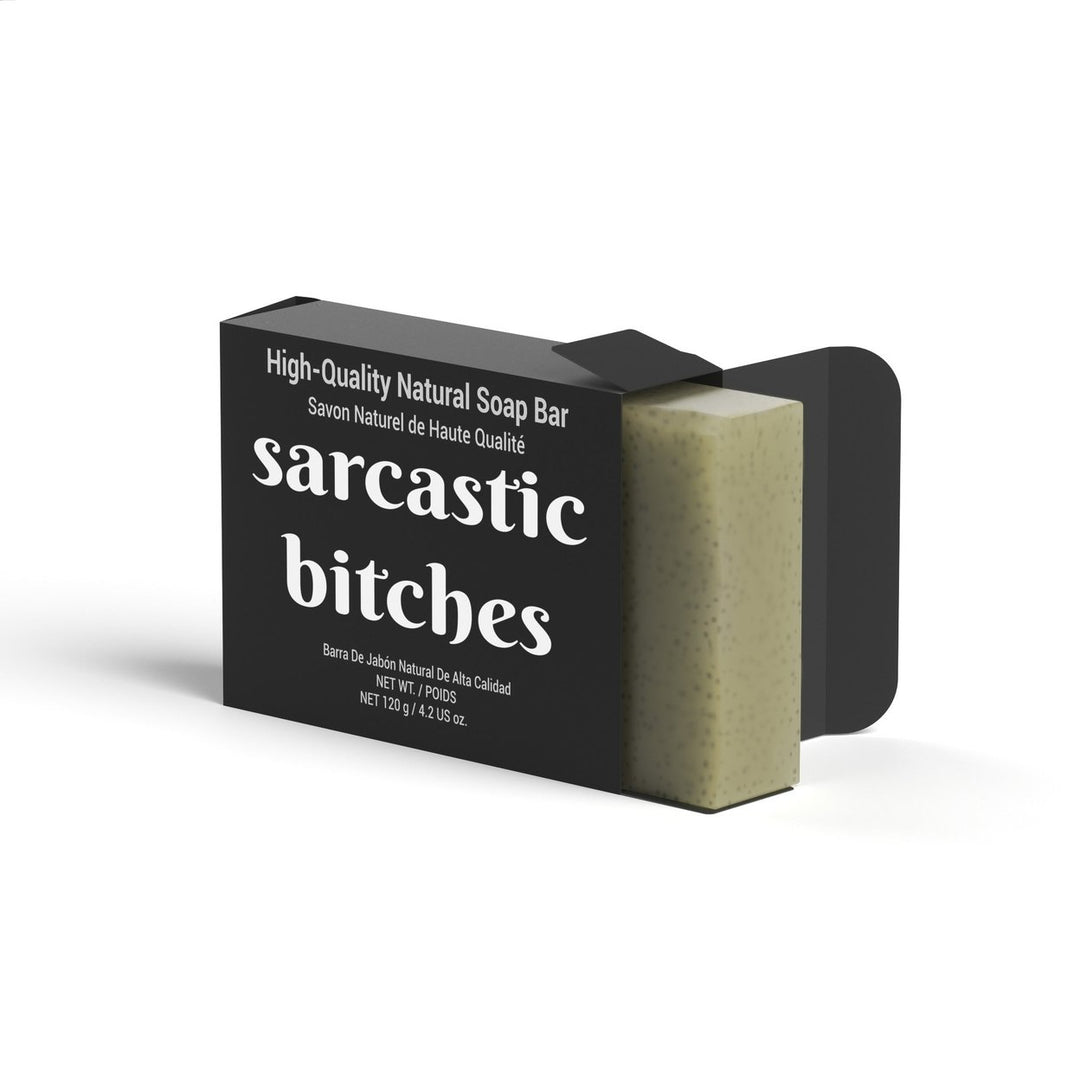 Sarcastic Bitches Green Tea Lemongrass Vegan Soap Bar 120g Antioxidant Rich Image 1