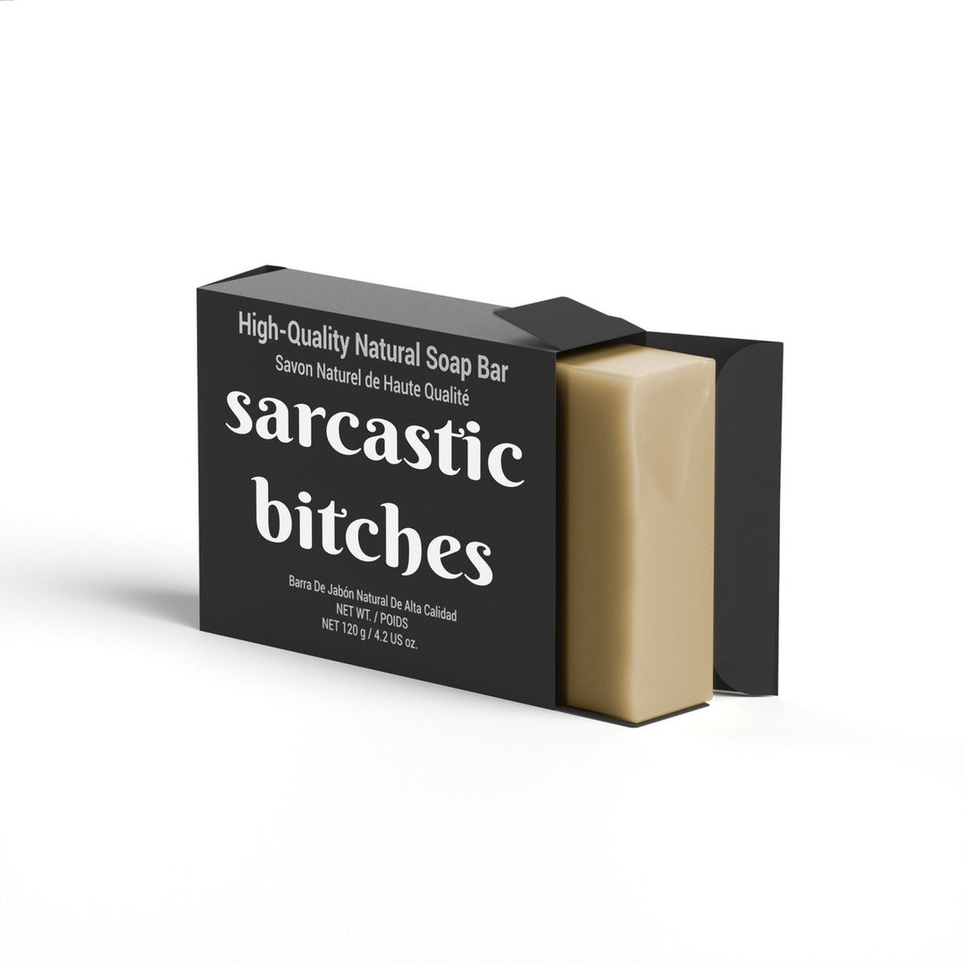 Sarcastic Bitches Apricot Soap Natural Goat Milk Lemongrass Exfoliating Bar Image 1