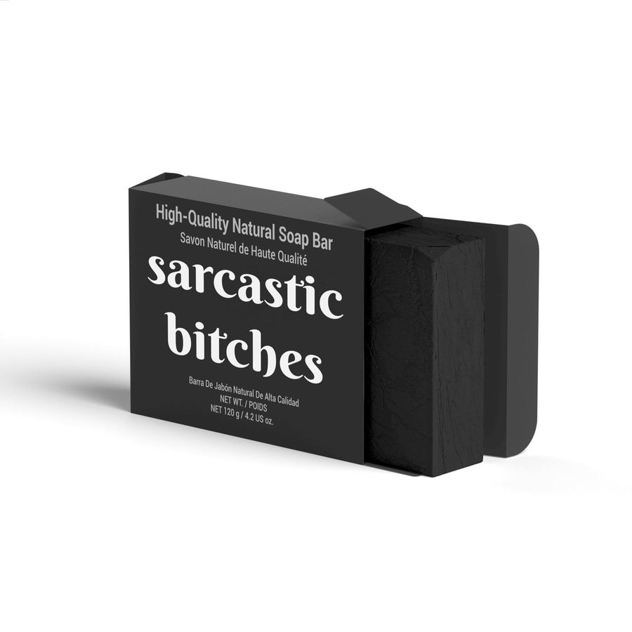 Sarcastic Bitches Organic Charcoal Soap Bar 120g with Goats Milk and Lavender Image 1