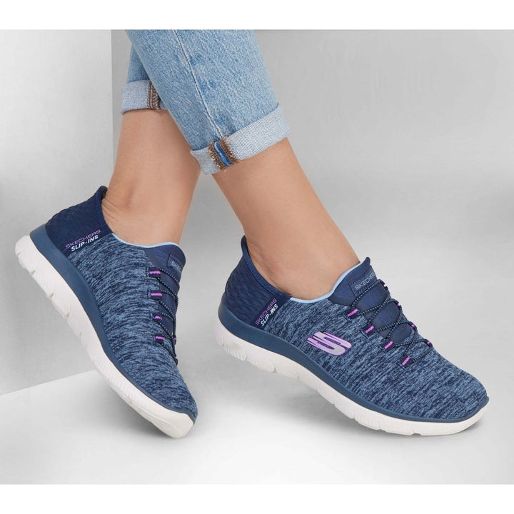 Skechers Womens Slip-Ins: Summits - Dazzling Haze Navy/Purple - 149937-NVPR NAVY / PURPLE Image 4