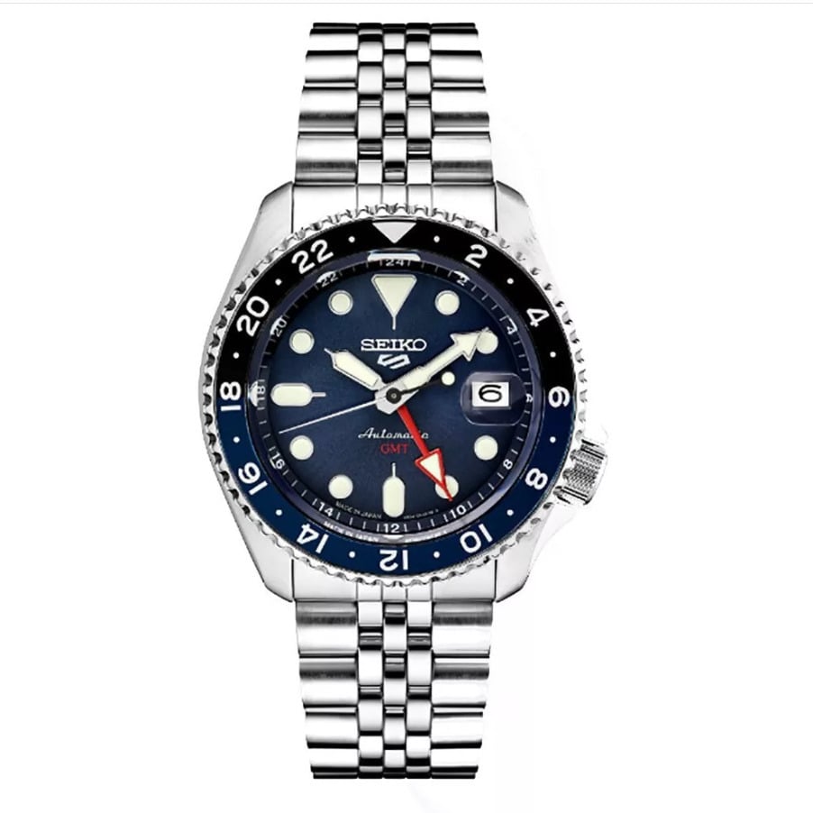 Seiko 5 Five Sports SSK003 GMT Automatic Watch 100 Meter Blue Dial Made in Japan Image 1