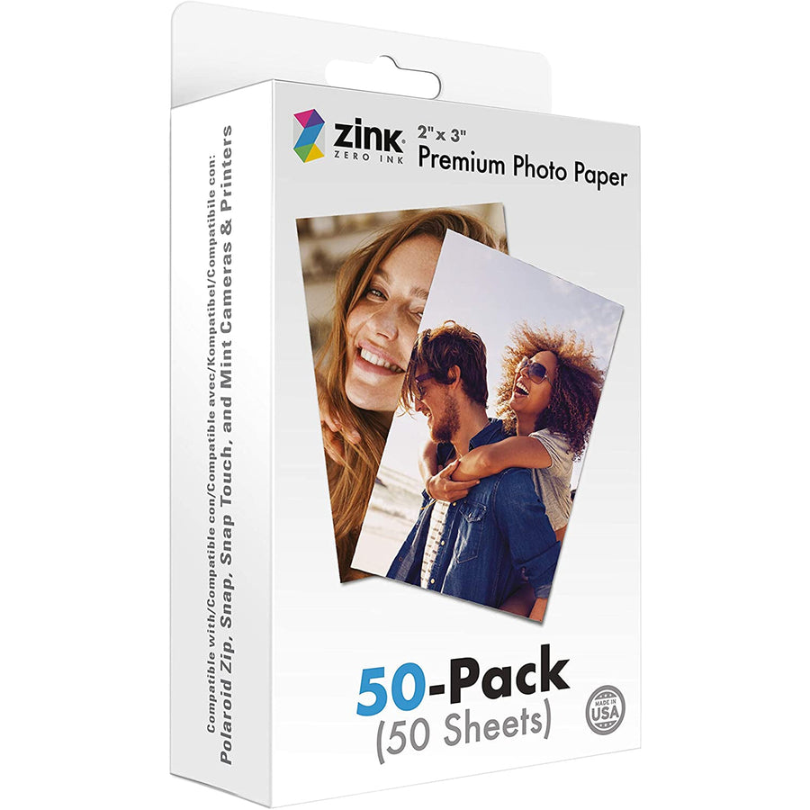 2"X3" Premium Instant Photo Paper (50 Pack) Compatible with Polaroid Snap Snap Touch Zip and Mint Cameras and Printers Image 1