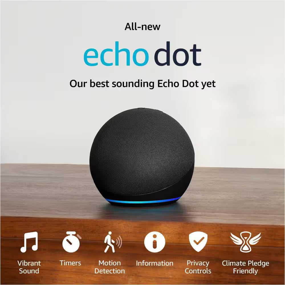 Echo Dot (5Th Gen 2022 Release) Smart Speaker with Alexa Charcoal Image 2