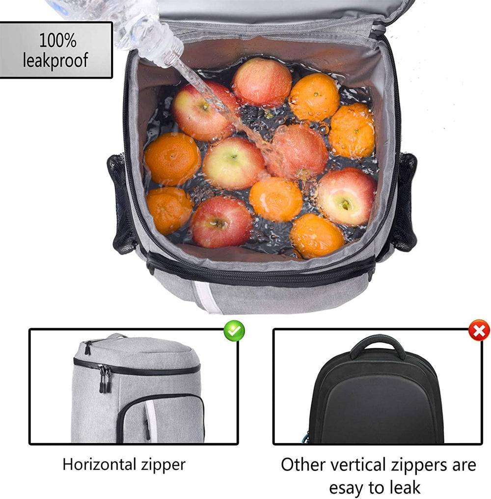 Insulated Leakproof Backpack Cooler Bag for Men and Women - 30 Can Capacity Image 2