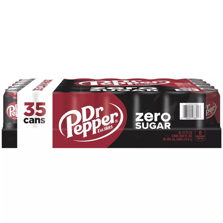 Dr Pepper Zero Sugar 12 Fluid Ounce Cans (35 Pack) Image 2