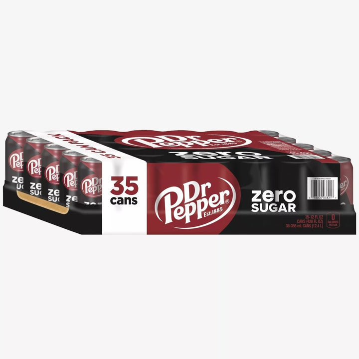 Dr Pepper Zero Sugar 12 Fluid Ounce Cans (35 Pack) Image 3