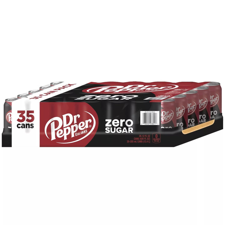 Dr Pepper Zero Sugar 12 Fluid Ounce Cans (35 Pack) Image 4