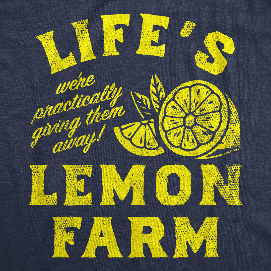 Womens Funny T Shirts Lifes Lemon Farm Sarcastic Graphic Novelty Tee For Ladies Image 2