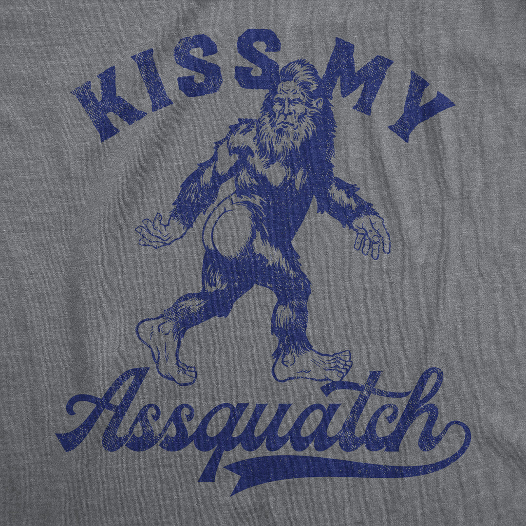 Mens Funny T Shirts Kiss My Assquatch Sarcastic Bigfoot Graphic Novelty Tee For Men Image 2