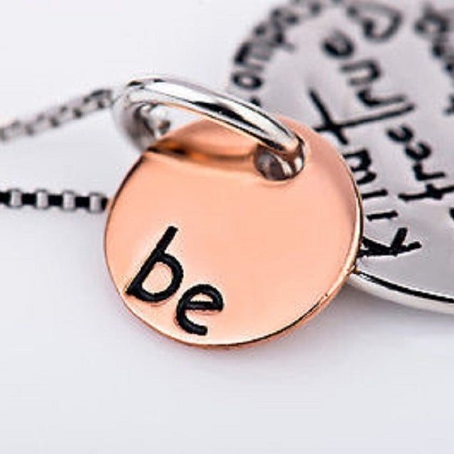 Engraved Pendant Necklace "Be" Image 3