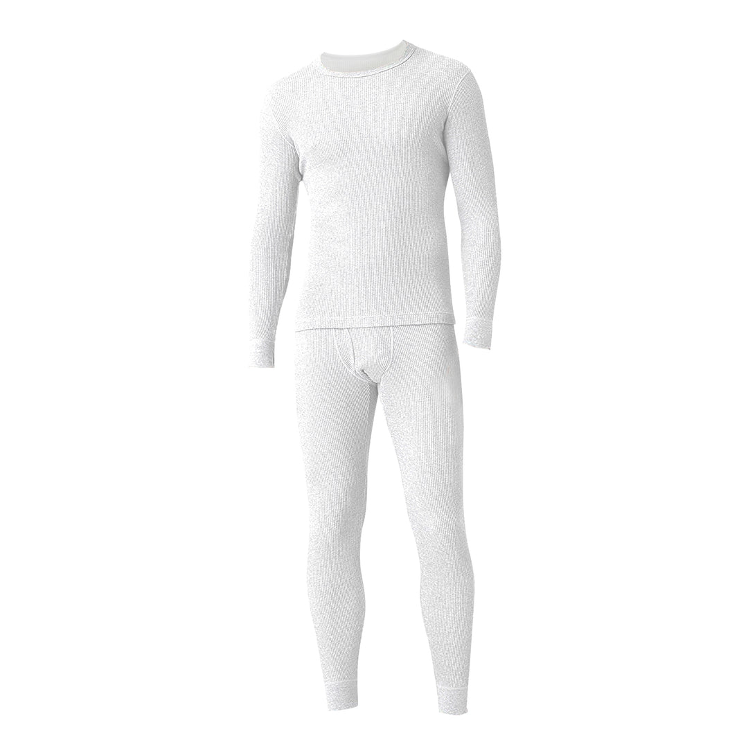 Mens Super-Soft Cotton Waffle Knit Winter Thermal Underwear Set Multi-Set Image 4