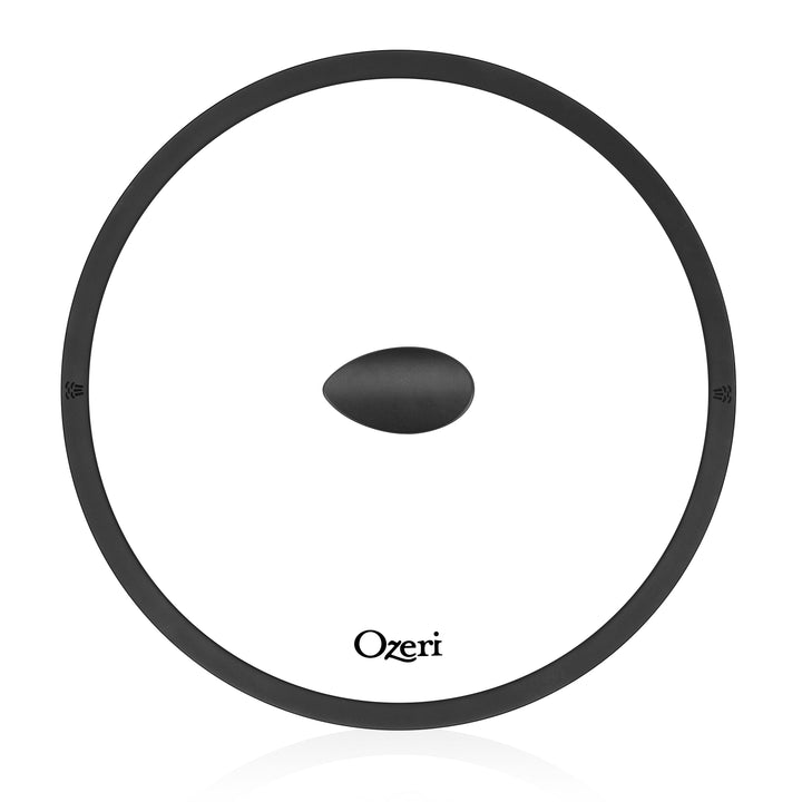 Ozeri Fry Pan Lid Tempered Glass 320F Silicone Rim Pressure-Release Steam Vent Image 4