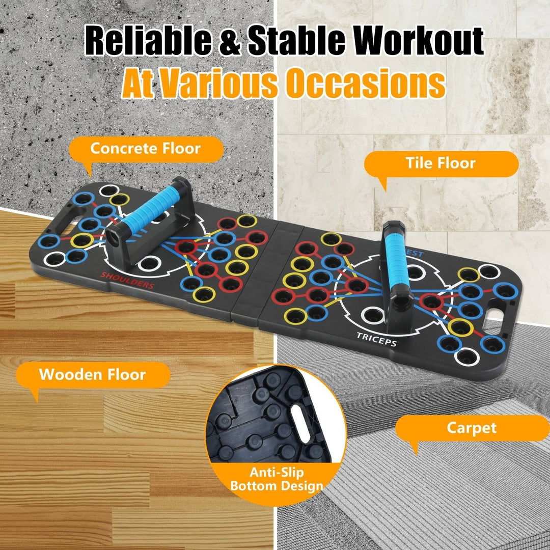 Multifunctional Push Up Board Home Gym Equipment with Pilates Bar and Resistance Bands Image 4