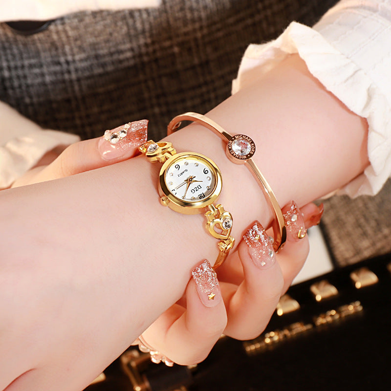 Simple Rhinestone Jewelry For Women Casual Watch Image 4